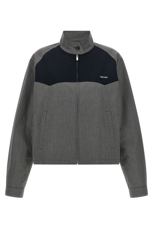 Blouson vichy check Gray