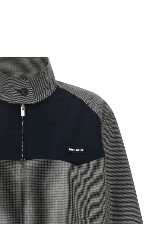 Blouson vichy check Gray