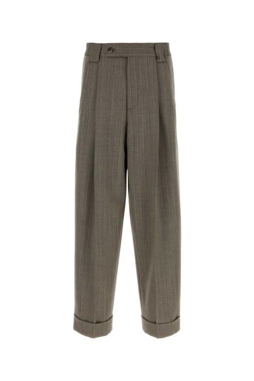 Embroidered twill wide-leg pant VERSACE (10236241A17854)