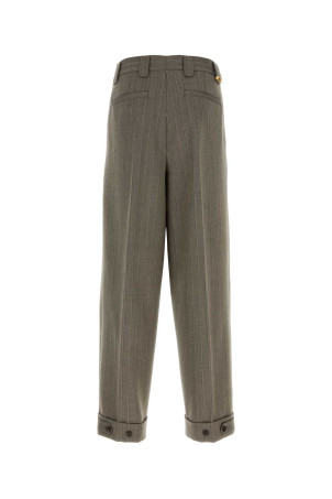 Embroidered twill wide-leg pant VERSACE (10236241A17854)