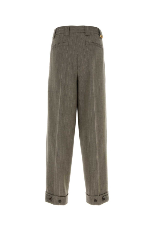 Embroidered twill wide-leg pant VERSACE (10236241A17854)