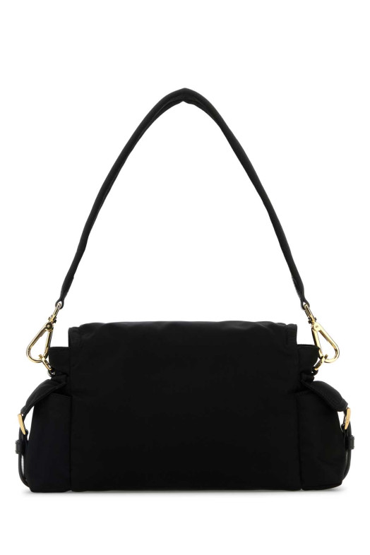 Чорна сумка через плече з ре-нейлону, чорна, PRADA (1BD394VNOORDLN)