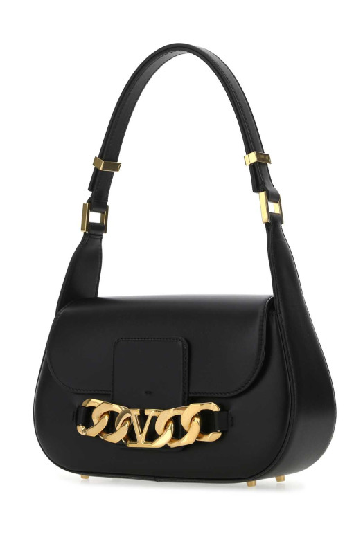 Black leather VLogo Chain shoulder bag Black VALENTINO GARAVANI (1W2B0K80ZHF)