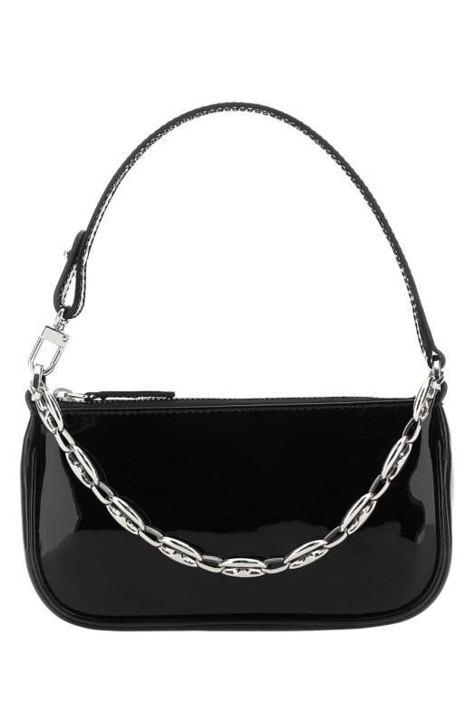 Black leather mini Rachel handbag BY FAR (20SSMIRABLPSMA)