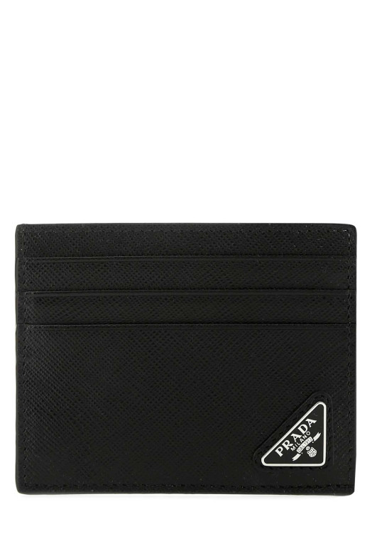 Black leather card holder Black PRADA (2MC223QHH)