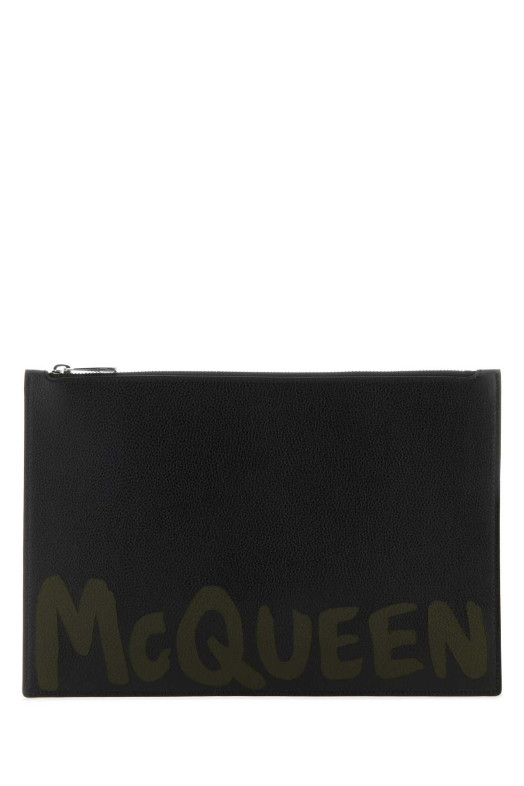Чорна шкіряна сумочка ALEXANDER MCQUEEN (5604721AAQ5)