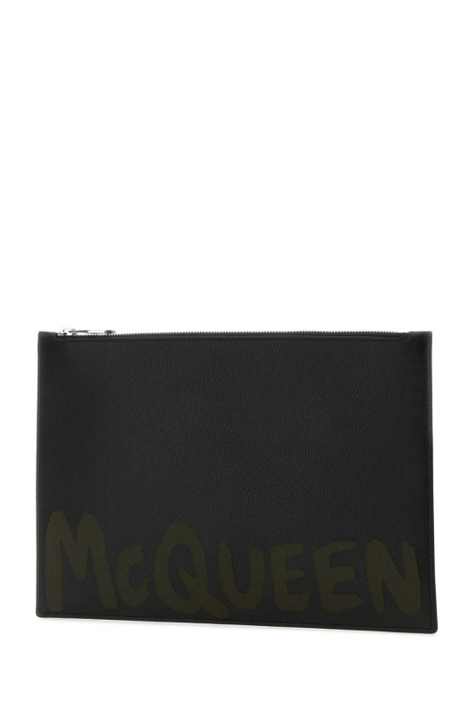 Чорна шкіряна сумочка ALEXANDER MCQUEEN (5604721AAQ5)
