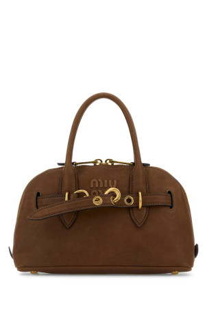 Brown leather Aventure handbag MIU MIU (5BB1692BBL)