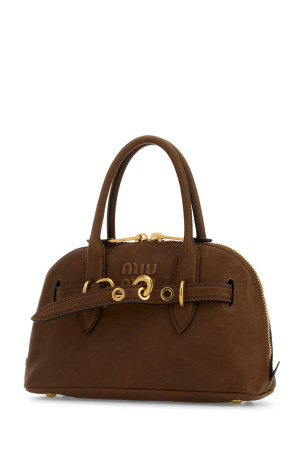 Brown leather Aventure handbag MIU MIU (5BB1692BBL)