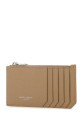 Biscuit leather card holder SAINT LAURENT (609362BTY0E)
