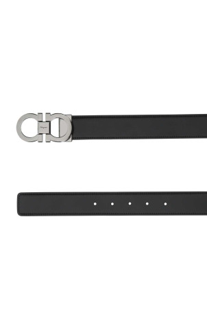 Black leather reversibile belt SALVATORE FERRAGAMO (679535644557)