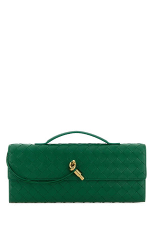 Зеленая кожаная сумочка Andiamo от BOTTEGA VENETA (741511VCPP3)