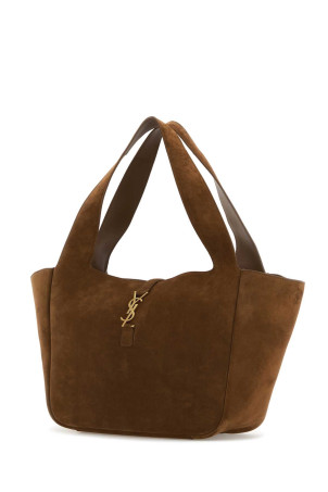 Caramel suede leather Le 5 Ã  7 Bea shoppong bag SAINT LAURENT (763435008IW)
