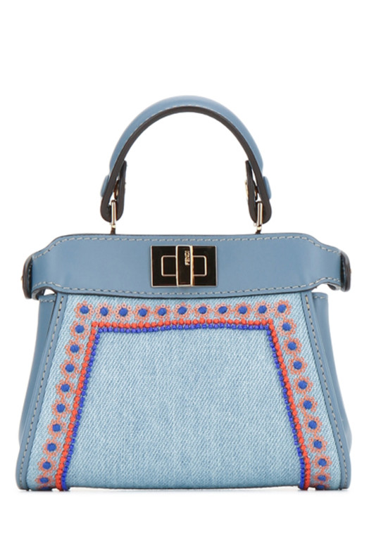 NANO PEEKABOO  DENIM С ВЫШИВКОЙ B FENDI (7AS294AY5X)