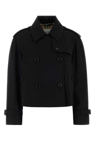 Black cotton Myfair trench coat Black BURBERRY (8126500)