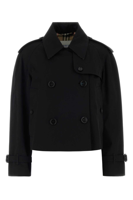 Black cotton Myfair trench coat Black BURBERRY (8126500)
