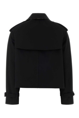 Black cotton Myfair trench coat Black BURBERRY (8126500)
