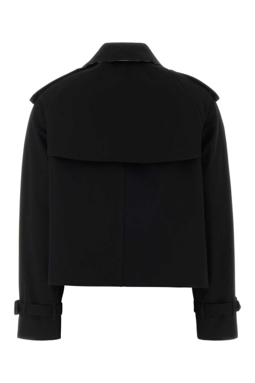 Black cotton Myfair trench coat Black BURBERRY (8126500)
