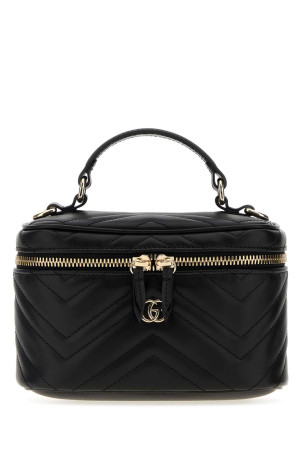 Black leather GG Marmont bucket bag Black GUCCI (837454AAET8)
