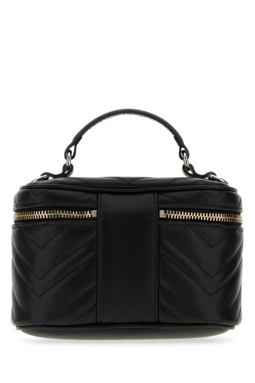 Black leather GG Marmont bucket bag Black GUCCI (837454AAET8)