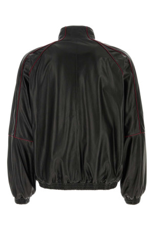 Чорна шкіряна куртка BALENCIAGA (869734TUS02)