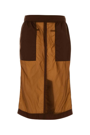 Chocolate nylon skirt SAINT LAURENT (870894Y8J40)