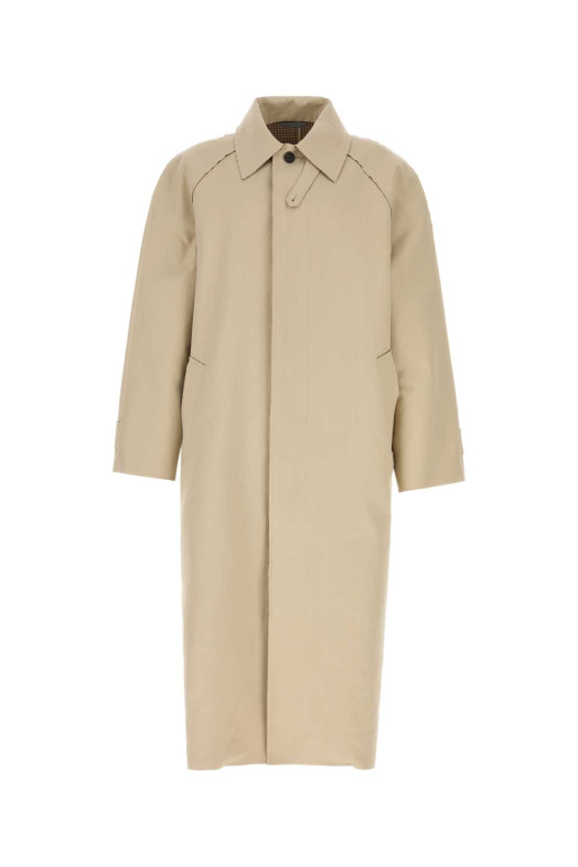 Бежевый хлопковый тренч BALENCIAGA (871275TUP21)