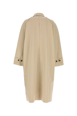 Бежевый хлопковый тренч BALENCIAGA (871275TUP21)