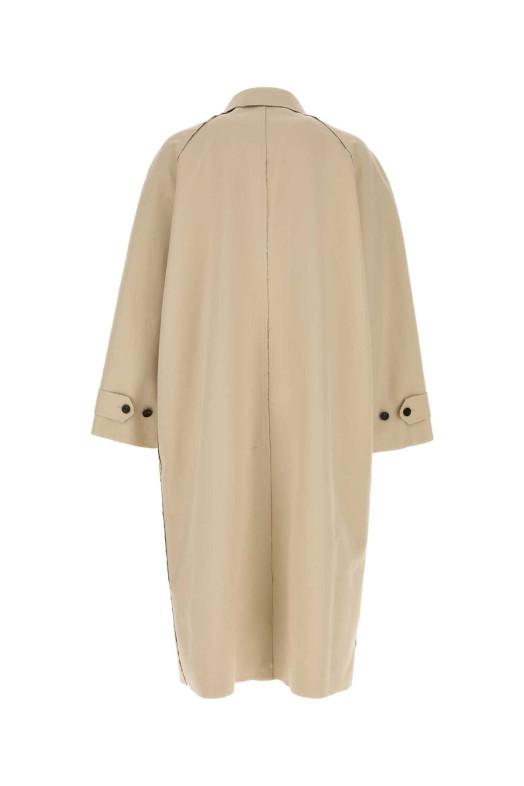 Бежевый хлопковый тренч BALENCIAGA (871275TUP21)