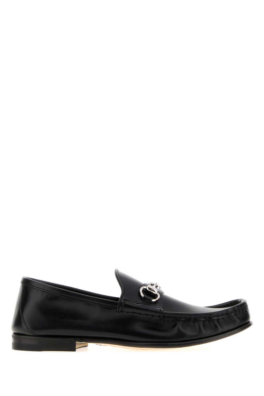 Black leather Gucci Lugano loafers Black GUCCI (871668AAF3Q)