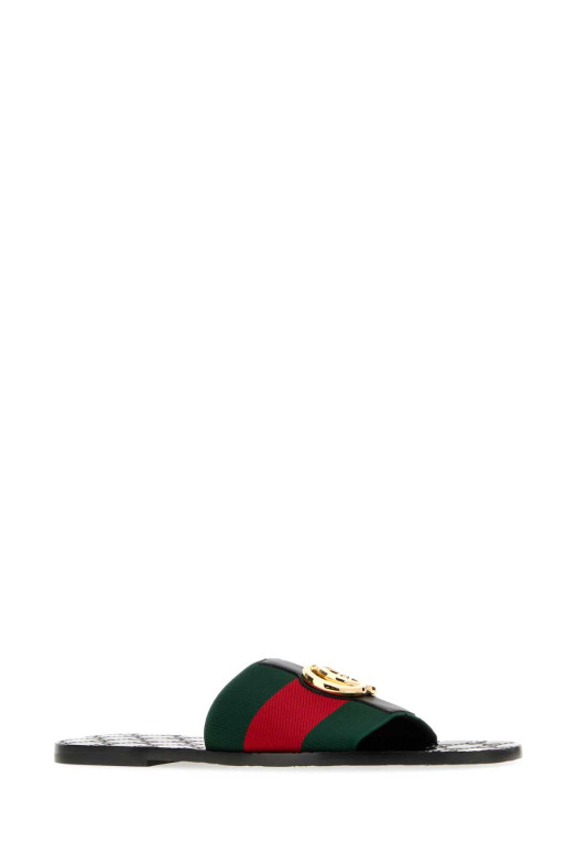 Embroidered fabric Riviera slippers GUCCI (871759HAAOZ)