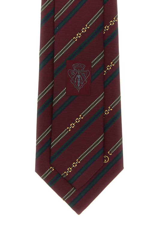 Embroidered jacquard tie Green GUCCI (8741144E009)