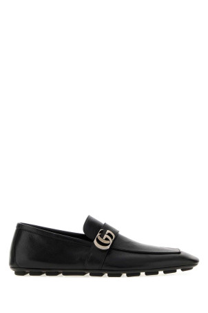 Black leather loafers Black GUCCI (874862AAGSG)