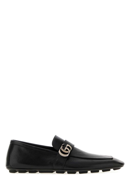 Black leather loafers Black GUCCI (874862AAGSG)