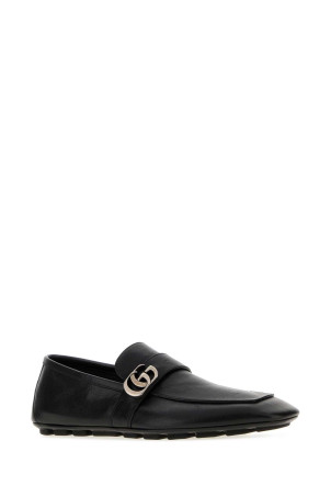 Black leather loafers Black GUCCI (874862AAGSG)