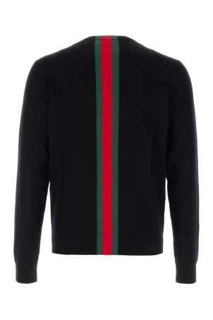 Midnight blue cotton sweater GUCCI (875177XKFPC)