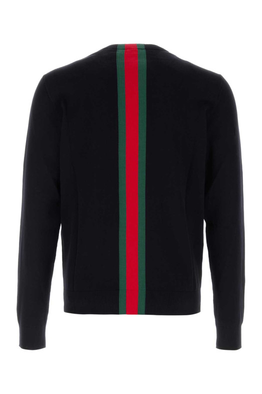 Midnight blue cotton sweater GUCCI (875177XKFPC)