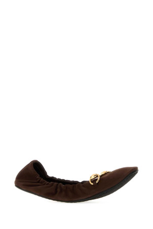 Dark brown suede Prima ballerinas GUCCI (875323AAEQY)