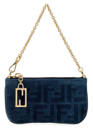 Blue velvet mini pouch FENDI (8M0535AW5H)