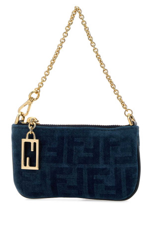 Blue velvet mini pouch FENDI (8M0535AW5H)