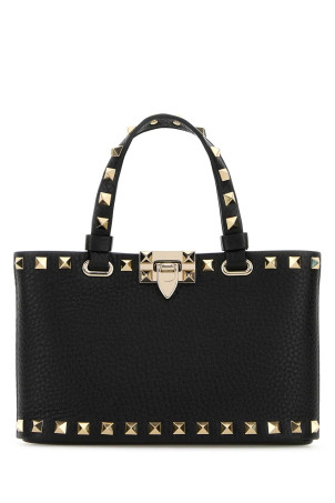 Black leather Rockstud handbag Black VALENTINO GARAVANI (9W2P0AT0VSH)