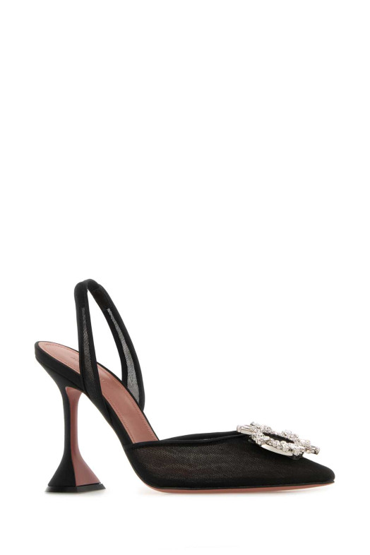 Black mesh Begum pumps AMINA MUADDI (BEGUMMESHSLING)