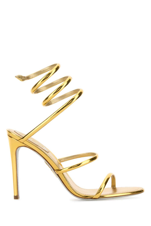 Gold leather Cleo sandals RENE CAOVILLA (C123511050001L018)