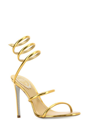 Gold leather Cleo sandals RENE CAOVILLA (C123511050001L018)