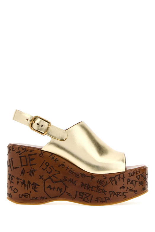Gold leather Maxime wedge CHLOE (CH26U10GXL)