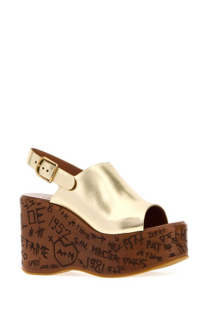 Gold leather Maxime wedge CHLOE (CH26U10GXL)