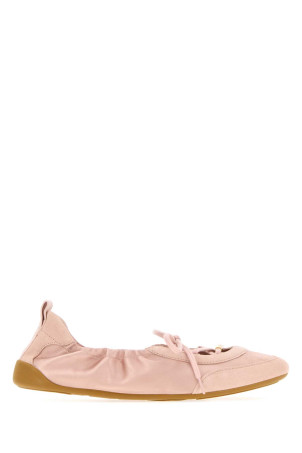 Pink satin and suede ChloÃ© Kick ballerinas CHLOE (CH26U19SVH)