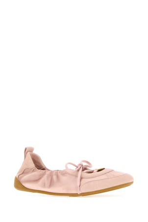 Pink satin and suede ChloÃ© Kick ballerinas CHLOE (CH26U19SVH)