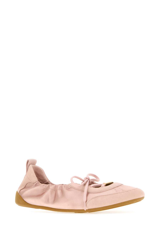 Балетки Chloé Kick з рожевого атласу та замші (CHLOE, CH26U19SVH) CHLOÉ
