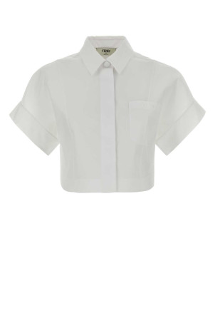 White poplin shirt FENDI (FS8363AW7V)